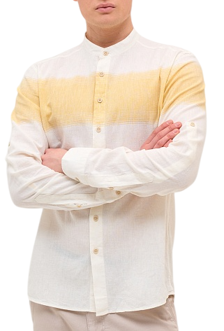 Фото Рубашка с воротником стойка мужская