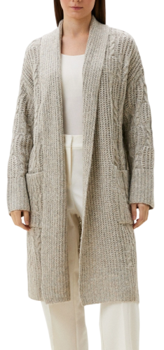 Фото Кардиган удлиненный с рельефным узором женский