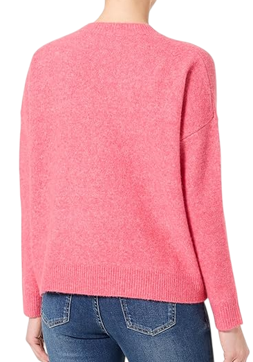 Пуловер свободного кроя женский / Розовый / 46