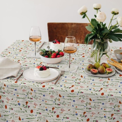 Скатерть из рогожки, 145х220 / Белый / 145х220