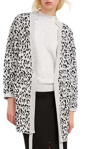 Кардиган с принтом женский / Серый / 42