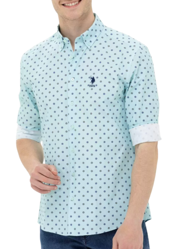 Фото Рубашка с принтом мужская