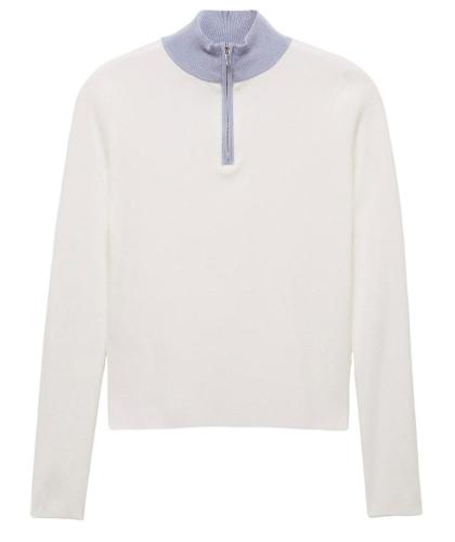 Фото Джемпер с контрастным воротником женский