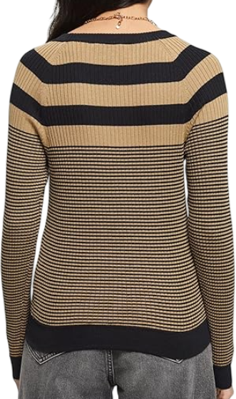Джемпер в полоску женский / Бежевый / 44