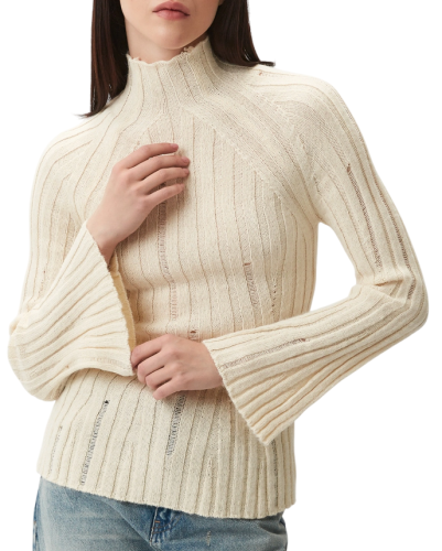 Фото Джемпер фактурной вязки женский