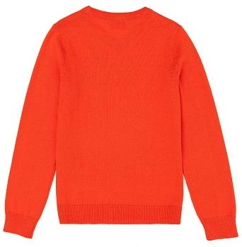 Джемпер однотонный для девочки / Коралловый / 98