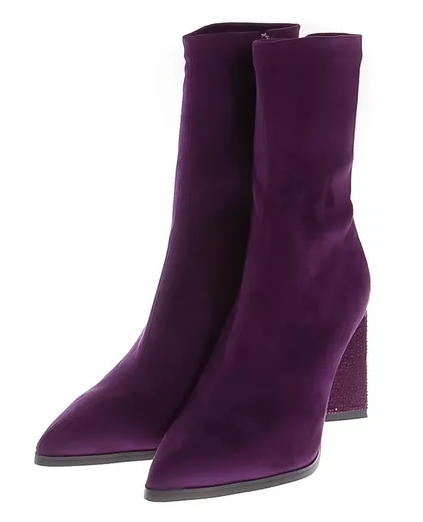 Ботильоны велюровые женские / Фиолетовый / 36