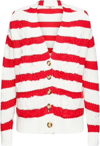 Фото Кардиган в полоску женский