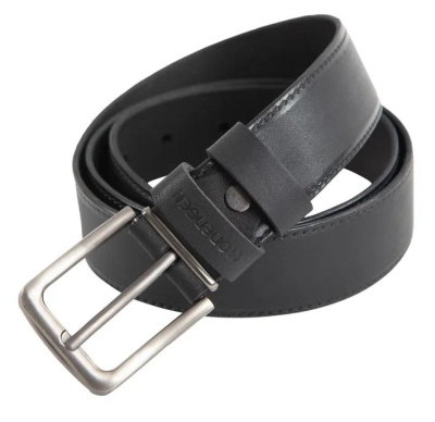 Ремень из кожи мужской / Черный / XL