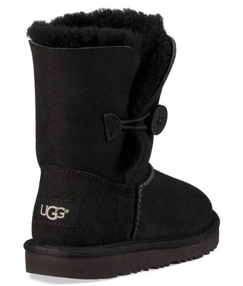 Полусапоги-угги из овчины для девочки / Черный / 33.5