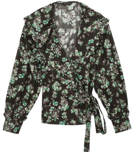 Фото Блузка с цветочным принтом женская