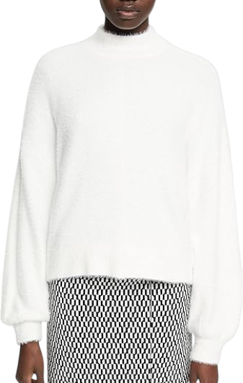 Свитер прямого кроя женский / Белый / 48