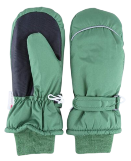Варежки с утеплителем детские / Зеленый / 11