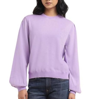 Джемпер с широким рукавом женский / Фиолетовый / 42