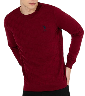 Фото Джемпер с рельефным узором мужской