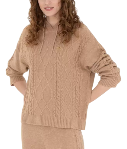 Фото Джемпер фактурной вязки женский