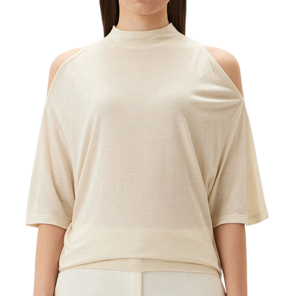 Футболка с вырезами женская / Бежевый / 38