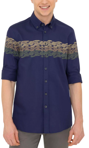 Фото Рубашка с длинным рукавом мужская