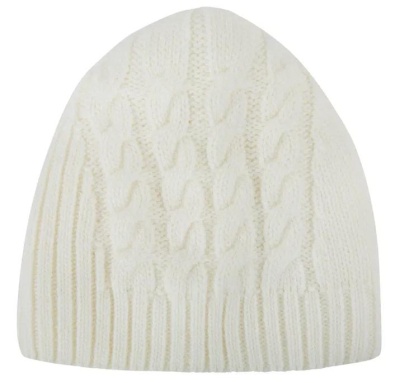 Шапка с шерстью женская / Белый / 56
