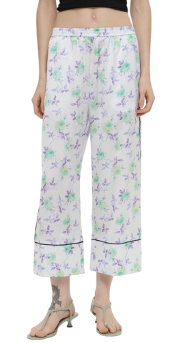 Фото Брюки с цветочным принтом женские