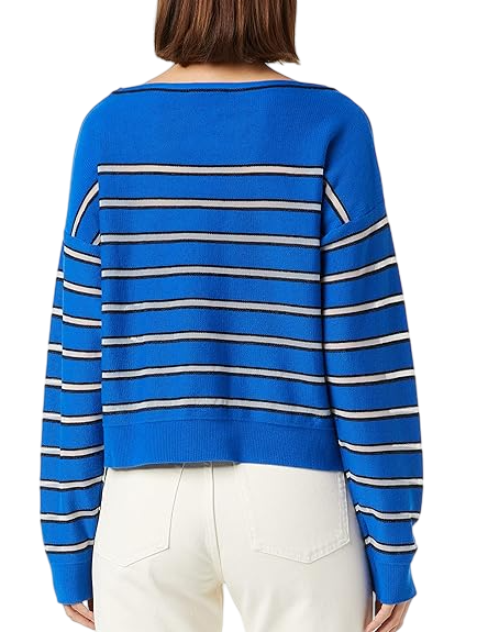 Свитер в полоску женский / Синий / 42
