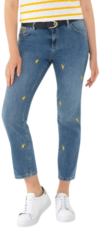 Фото Джинсы укороченные женские