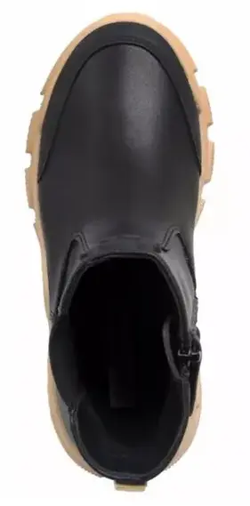 Ботинки из экокожи для девочки / Бежевый / 36