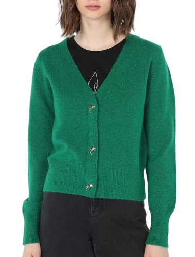 Фото Кардиган прямого кроя женский