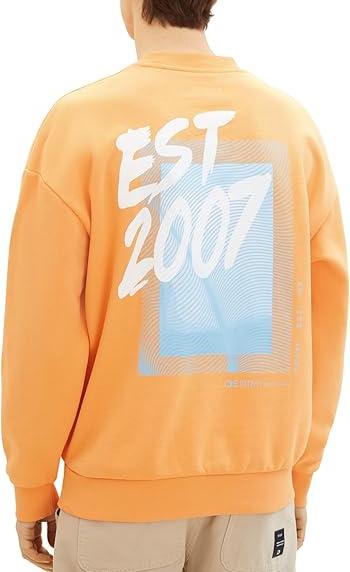 Свитшот с принтом мужской / Оранжевый / 52