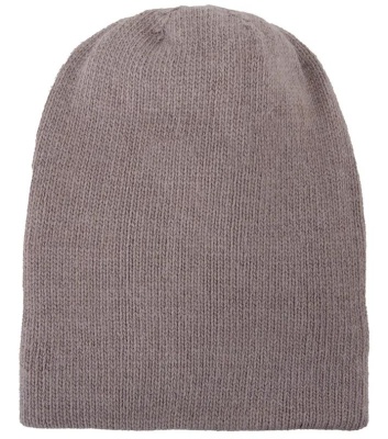 Шапка с шерстью женская / Сиреневый / 56