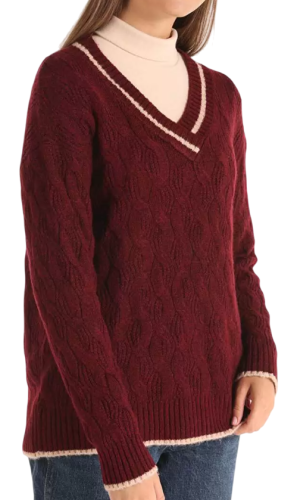 Фото Джемпер фактурной вязки женский