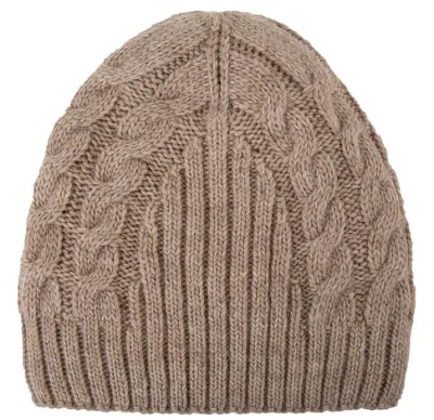 Шапка с шерстью женская / Бежевый / 56