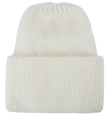 Шапка с шерстью женская / Белый / 56