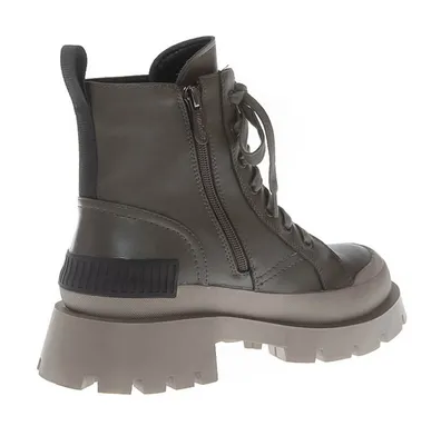 Ботинки кожаные женские / Зеленый / 37