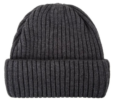 Шапка с шерстью мужская / Темно-серый / 58