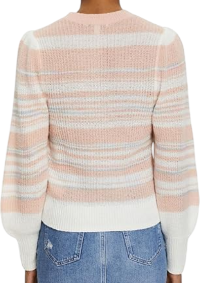 Пуловер в полоску женский / Бежевый / 46