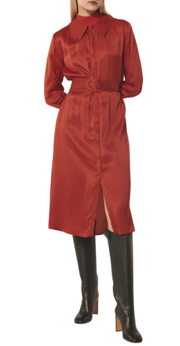 Фото Платье женское атласное с принтом