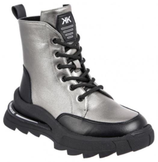 Ботинки из экокожи для девочки / Коричневый / 33