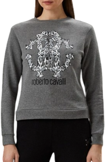 Свитшот с принтом унисекс / Серый / 48