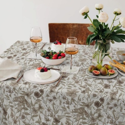 Скатерть из рогожки, 145х220 / Коричневый / 145х220