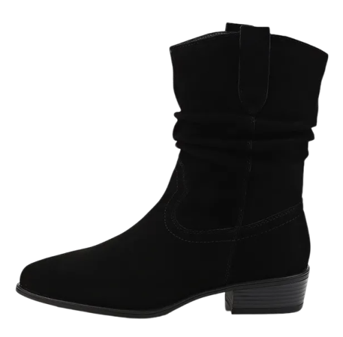 Фото Полусапоги из замши женские