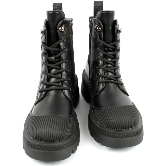 Ботинки из экокожи для девочки / Черный / 34