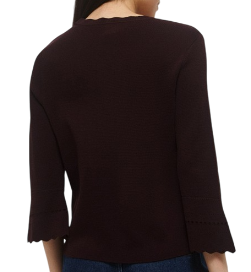 Джемпер прямого кроя женский / Коричневый / 42