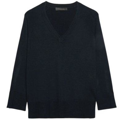 Пуловер прямого кроя женский / Синий / 44