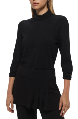 Фото Водолазка со стразами женская