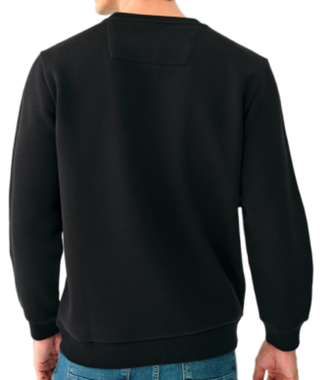 Свитшот прямого кроя мужской / Черный / 46