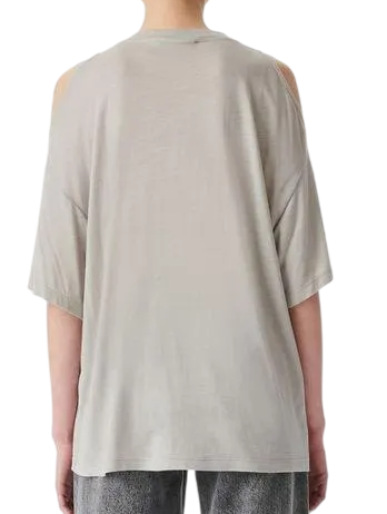 Футболка с вырезами женская / Серый / 40