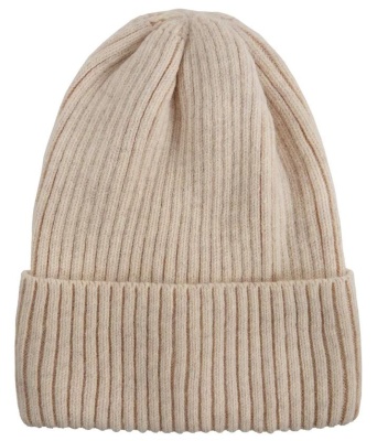 Шапка с шерстью женская / Бежевый / 56