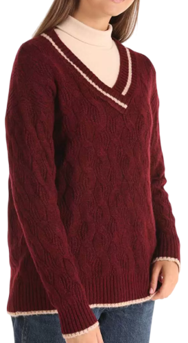 Фото Свитер фактурной вязки женский