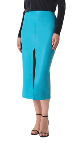 Фото Юбка-карандаш из эко кожи женская